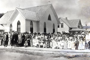 church with people before 1928